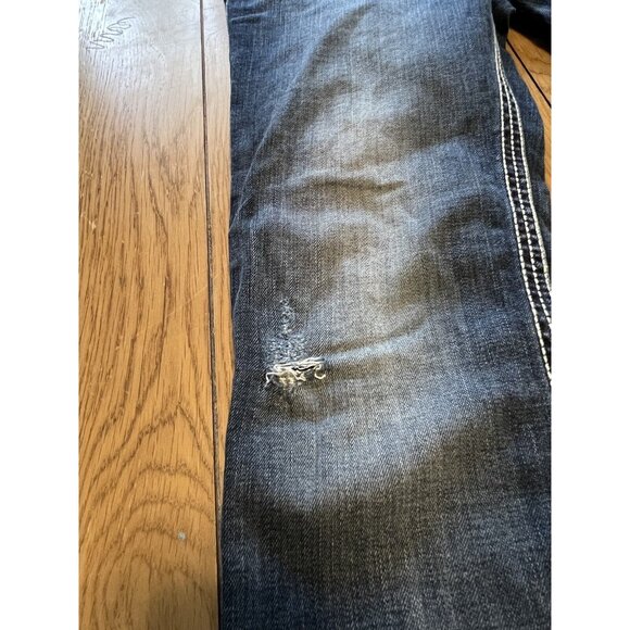 BKE STELLA Denim Blue Jeans Women's Size 27 24" CROP 3" Single Cuff Preppy Party - Picture 9 of 16